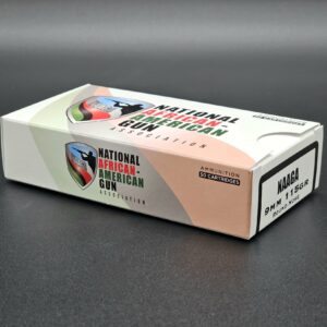 NAAGA BOX<br><br>9mm 115 gr Round Nose <br> 50 Rounds