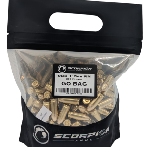 GO BAG<br><br> 9mm 115gr Round Nose <br> 200 Rounds