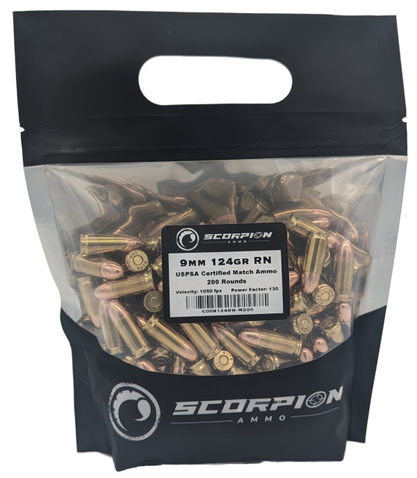 GO BAG<br><br> 9mm 124gr Round Nose <br> 200 Rounds