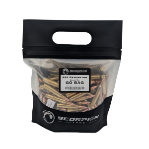 GO BAG <br><br> 223 Rem 55 gr. FMJ  <br>100 Round Bag