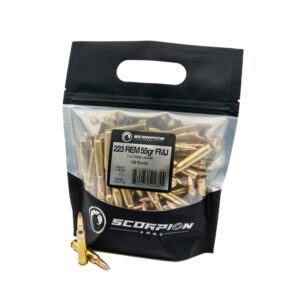 Scorpion 223 Rem <BR><BR>55gr FMJ <BR>100/Go Bag