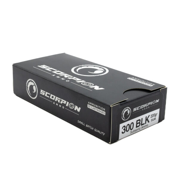 Scorpion 300 Blk <BR>SUBSONIC <BR><BR>220gr SUB<BR>20/Box - Image 2