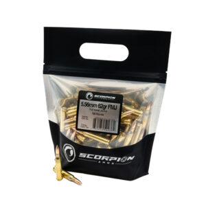 Scorpion 5.56mm<BR><BR><BR> 62gr FMJ <BR>100/Go Bag