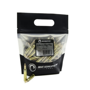 Scorpion 5.56mm<BR><BR>55gr FMJ <BR>100/Go Bag