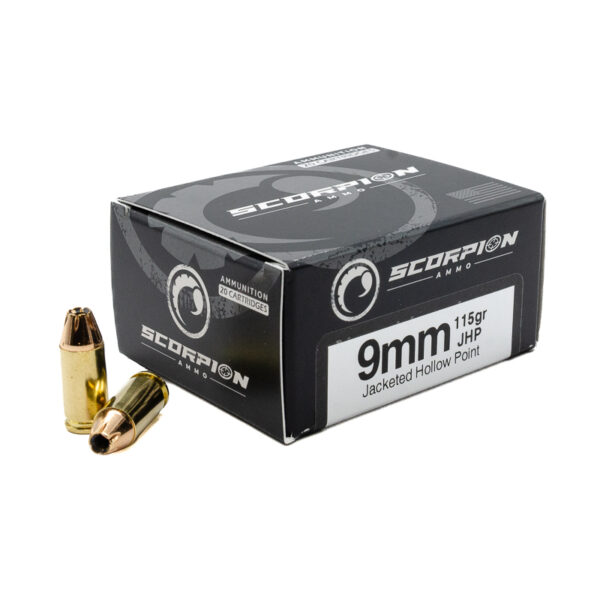 Scorpion 9mm <BR>Self Defense<BR><BR>115gr JHP <BR>20/Box