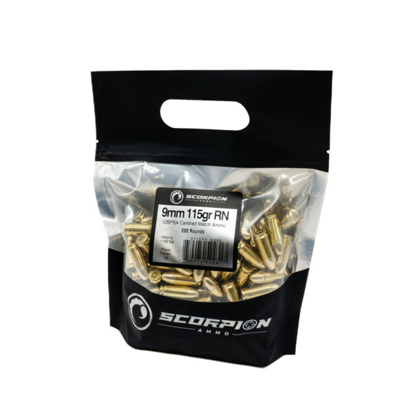 Competition 9mm <BR>USPSA Certified <BR><BR> 115gr RN <BR>200/Go Bag - Image 2