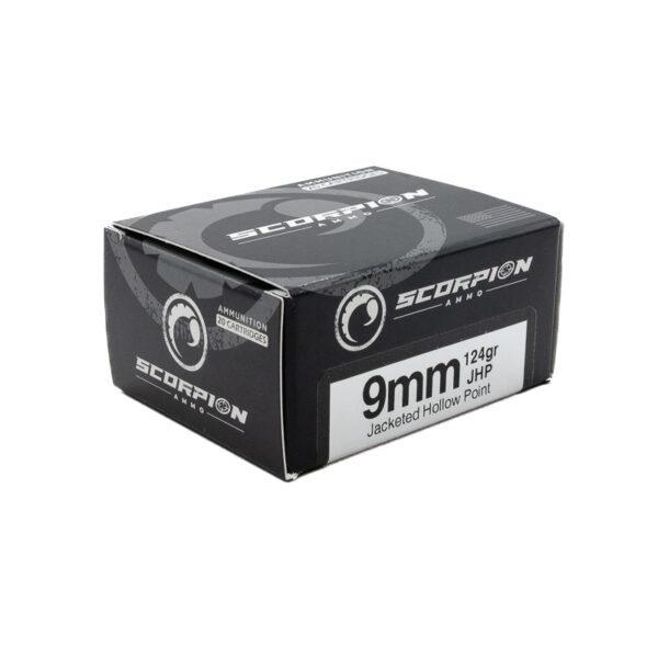 Scorpion 9mm <BR>Self Defense<BR><BR>124gr JHP <BR>20/Box - Image 2