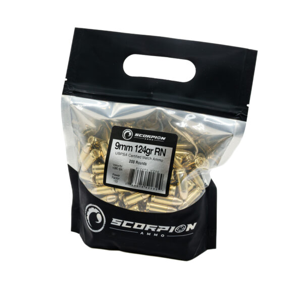 Competition  9mm <BR>USPSA Certified <BR><BR>124gr RN <BR>200/Go Bag - Image 2