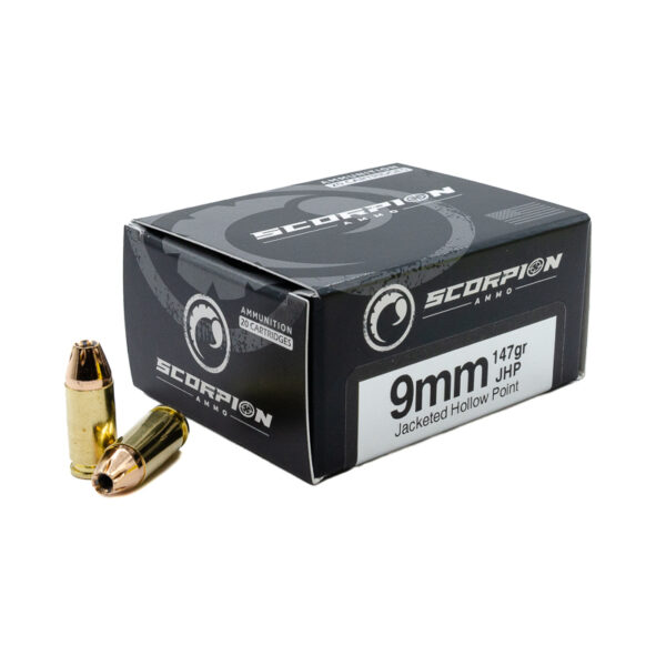 Scorpion 9mm <BR>Self Defense<BR><BR>147gr JHP <BR>20/Box