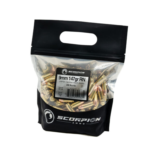 Competition 9mm <BR>USPSA Certified <BR><BR>147gr RN <BR>200/Go Bag - Image 2