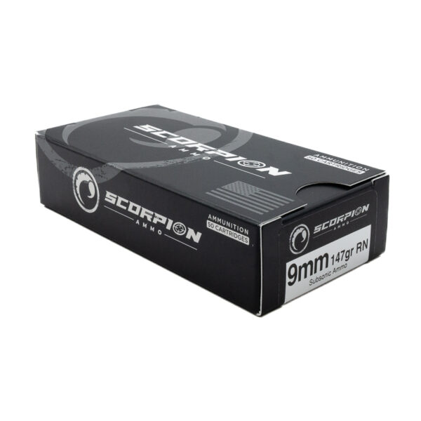 Scorpion 9mm <BR>SUBSONIC<BR><BR>147gr RN  <BR>50/Box - Image 2