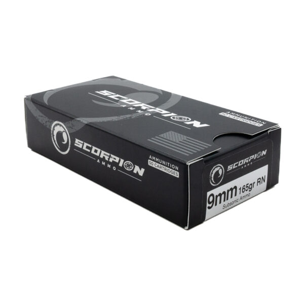 Scorpion 9mm <BR>SUBSONIC <BR><BR>165gr RN  <BR>50/Box - Image 2