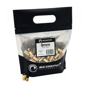 Reloading Components <BR> 9mm Brass<BR><BR>Scorpion Brass <BR>200/Go Bag